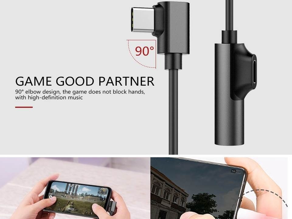 Adaptador Tipo C De Audio 2 En 1 A Jack 3.5 5