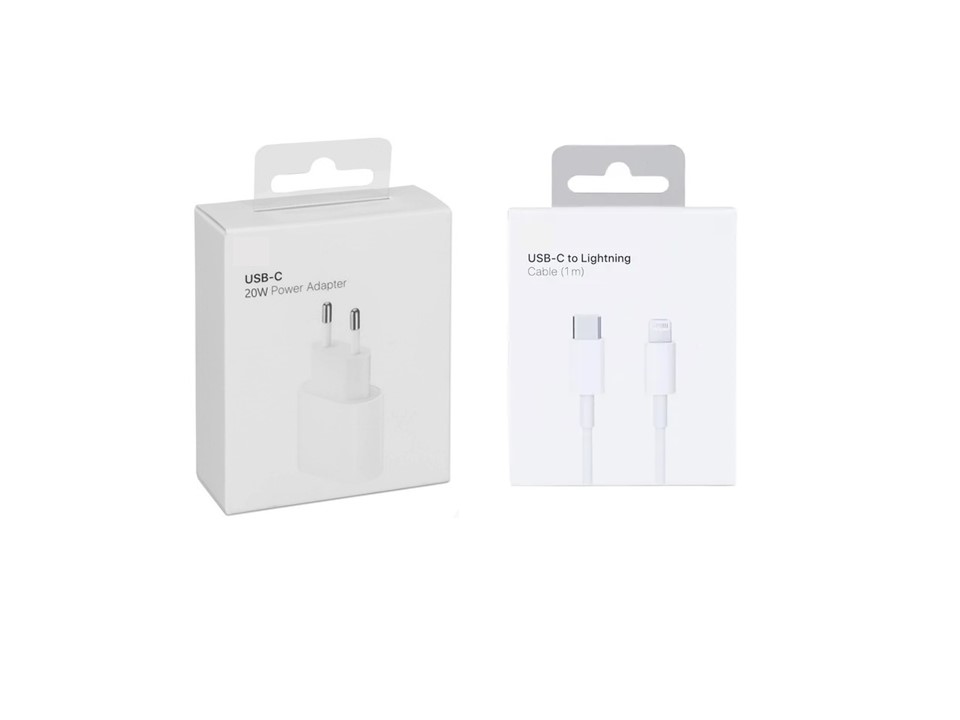 Cargador Carga Rápida 18w Iphone 12 Pro Max + Cable Lightning 1