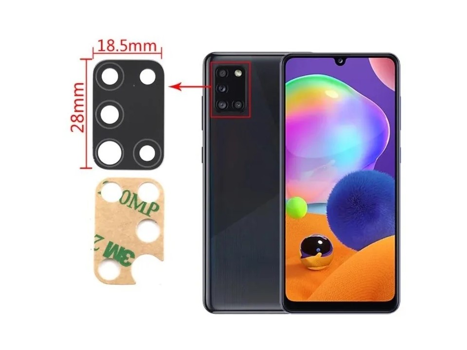 Mica Lente Cámara Trasera Samsung A21S Repuesto 1
