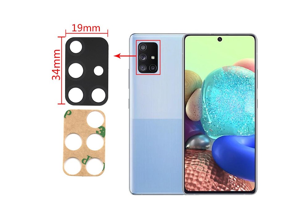 Mica Lente Cámara Trasera Samsung A71 Repuesto 1