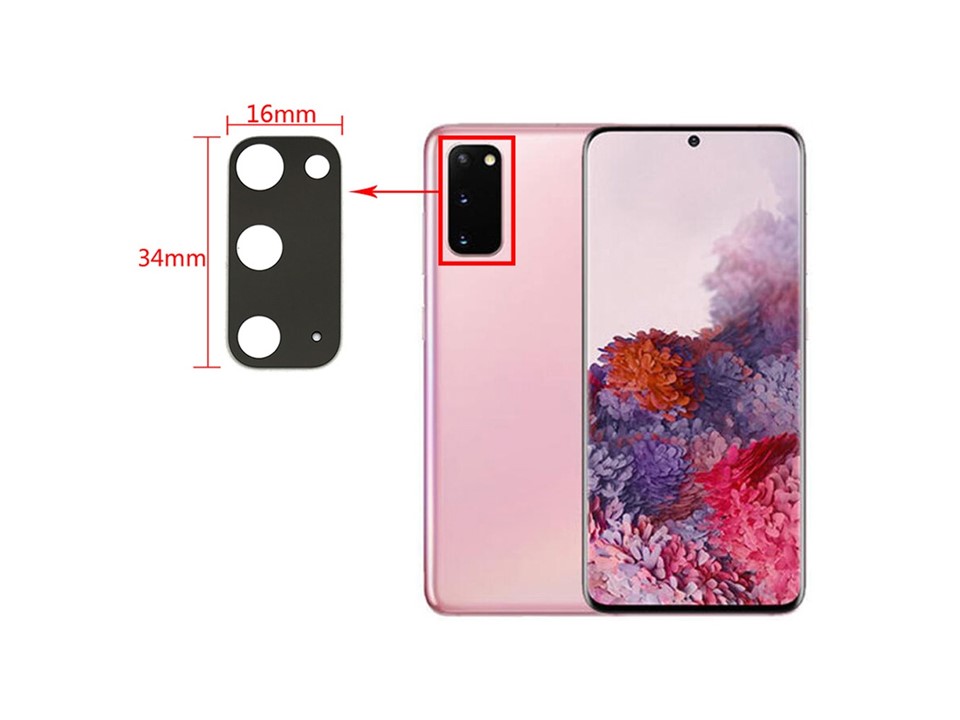 Mica Lente Cámara Trasera Samsung S20 Repuesto 1