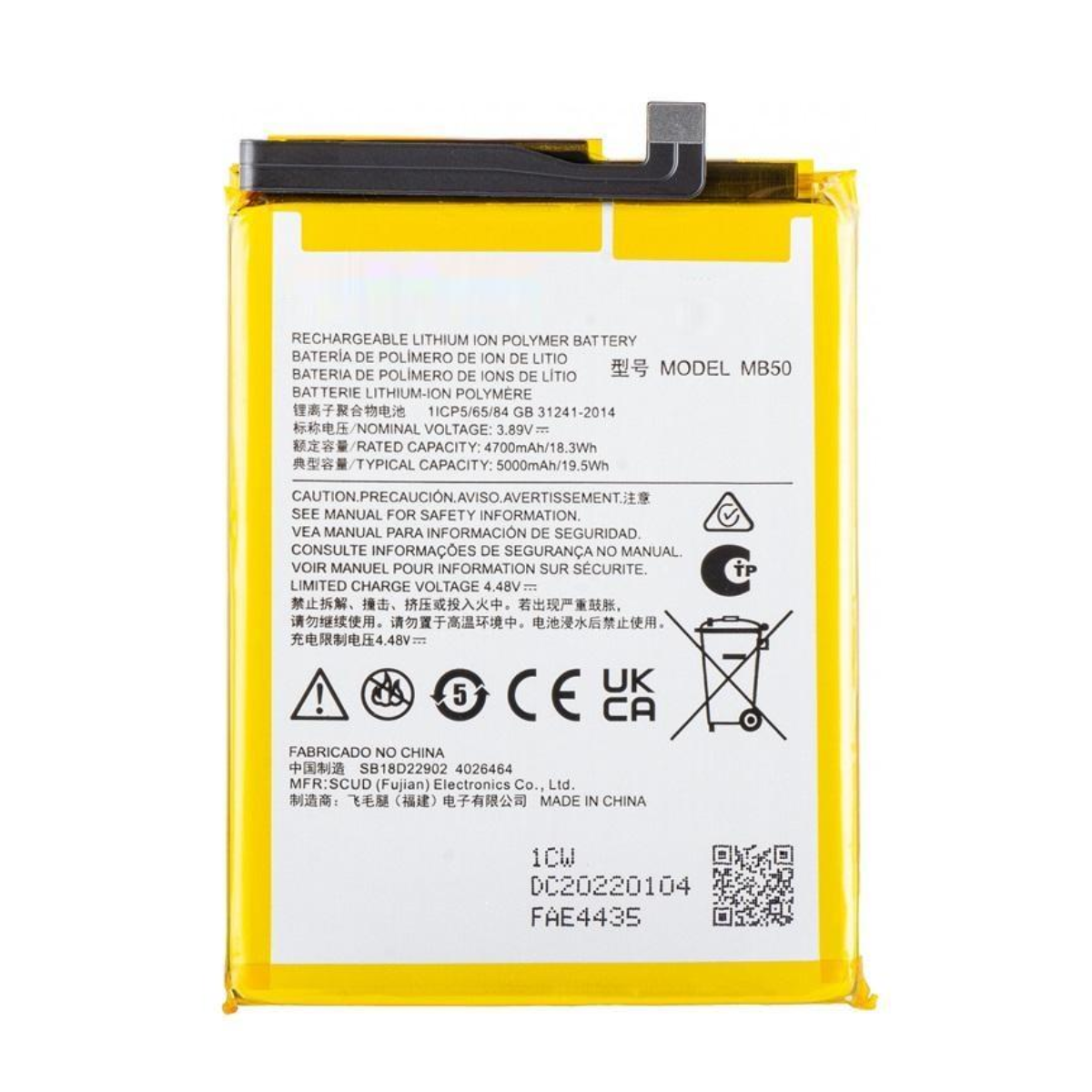 Bateria Motorola G200 5G Modelo MB50 5000 Mah 3