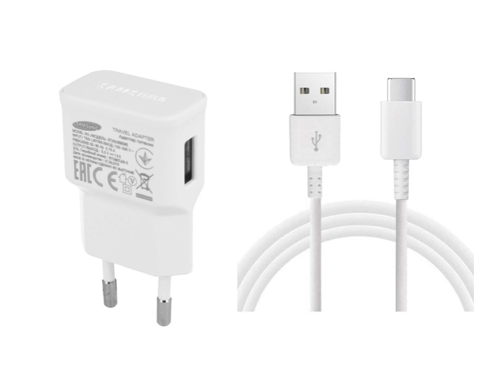 Cargador Original Samsung Galaxy + Cable Tipo C 1.0A 1