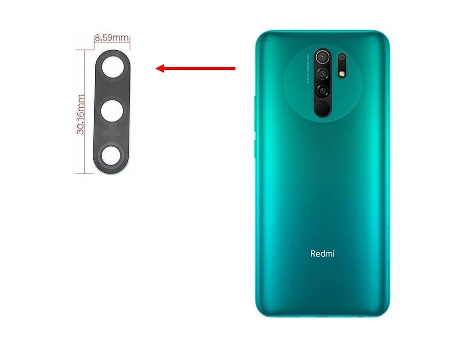 Mica Lente Cámara Trasera Xiaomi Redmi 9 1