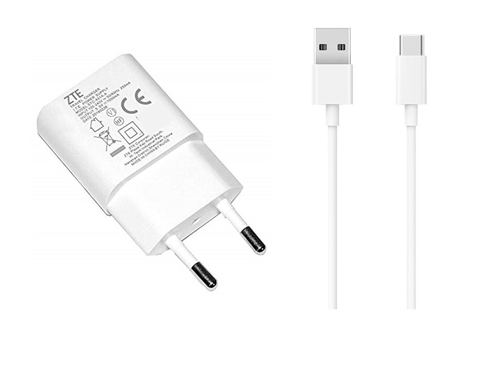 Cargador Original ZTE + Cable Tipo C Genuino 1.0A 1