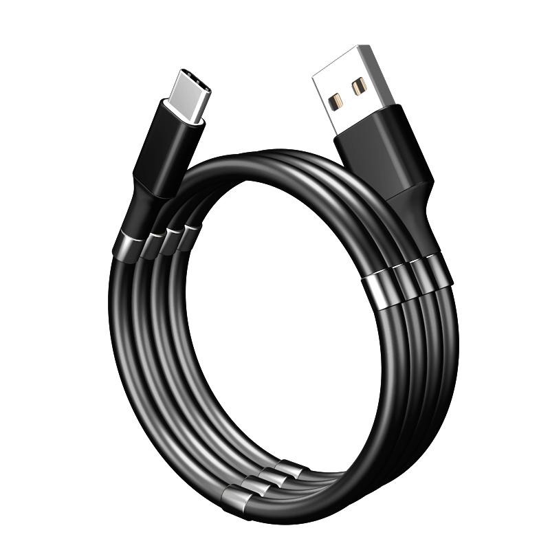 Cable Carga Rápida Magnético Enrollable USB-C 3