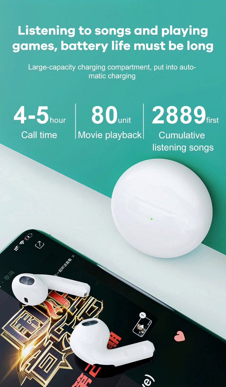 Manos Libres TWS P63 Ergonómico Inalámbrico 5