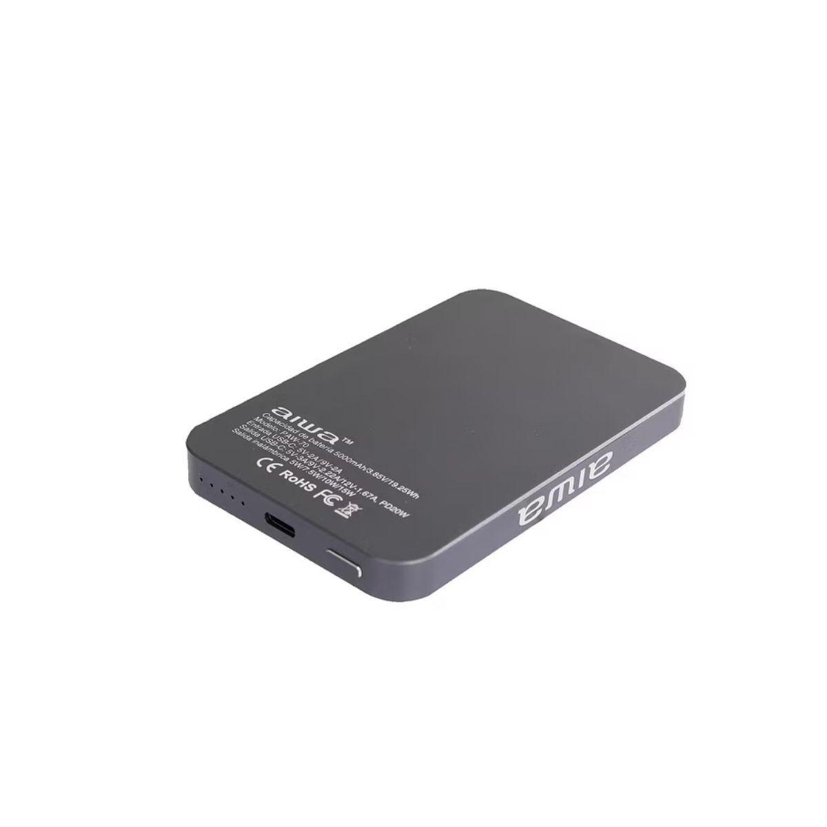 Power Bank Original Aiwa Inalámbrica - Carga Rápida 5000 mAh 2