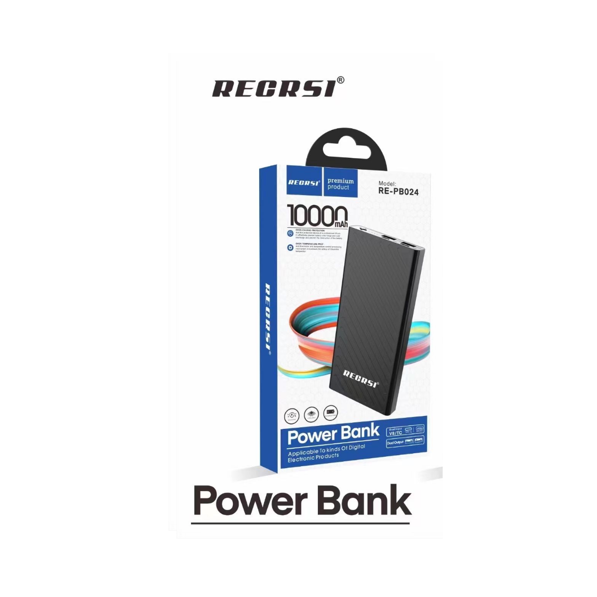 Power Bank Portátil Recrsi 10000 mAh 3