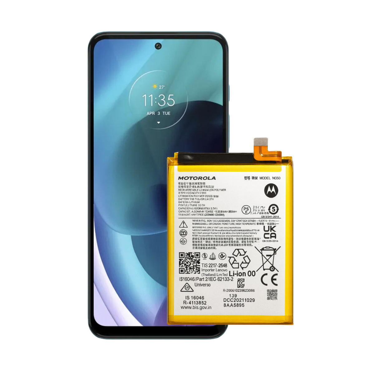 Bateria Original Motorola G62 5G Modelo NG50 4700 Mah 1