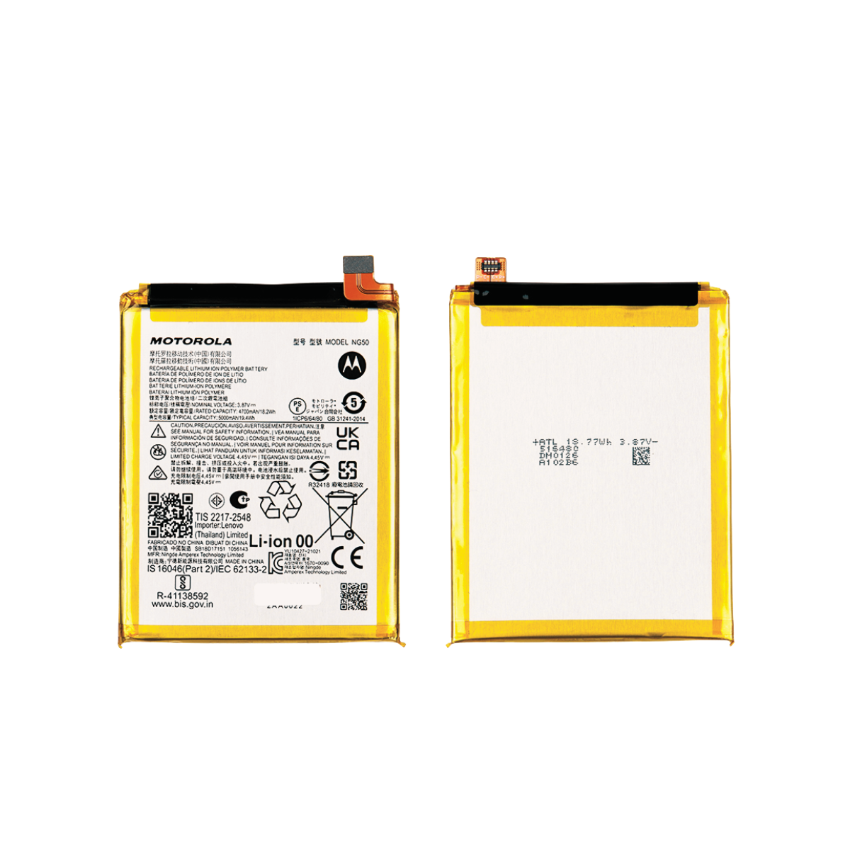 Bateria Original Motorola G62 5G Modelo NG50 4700 Mah 3