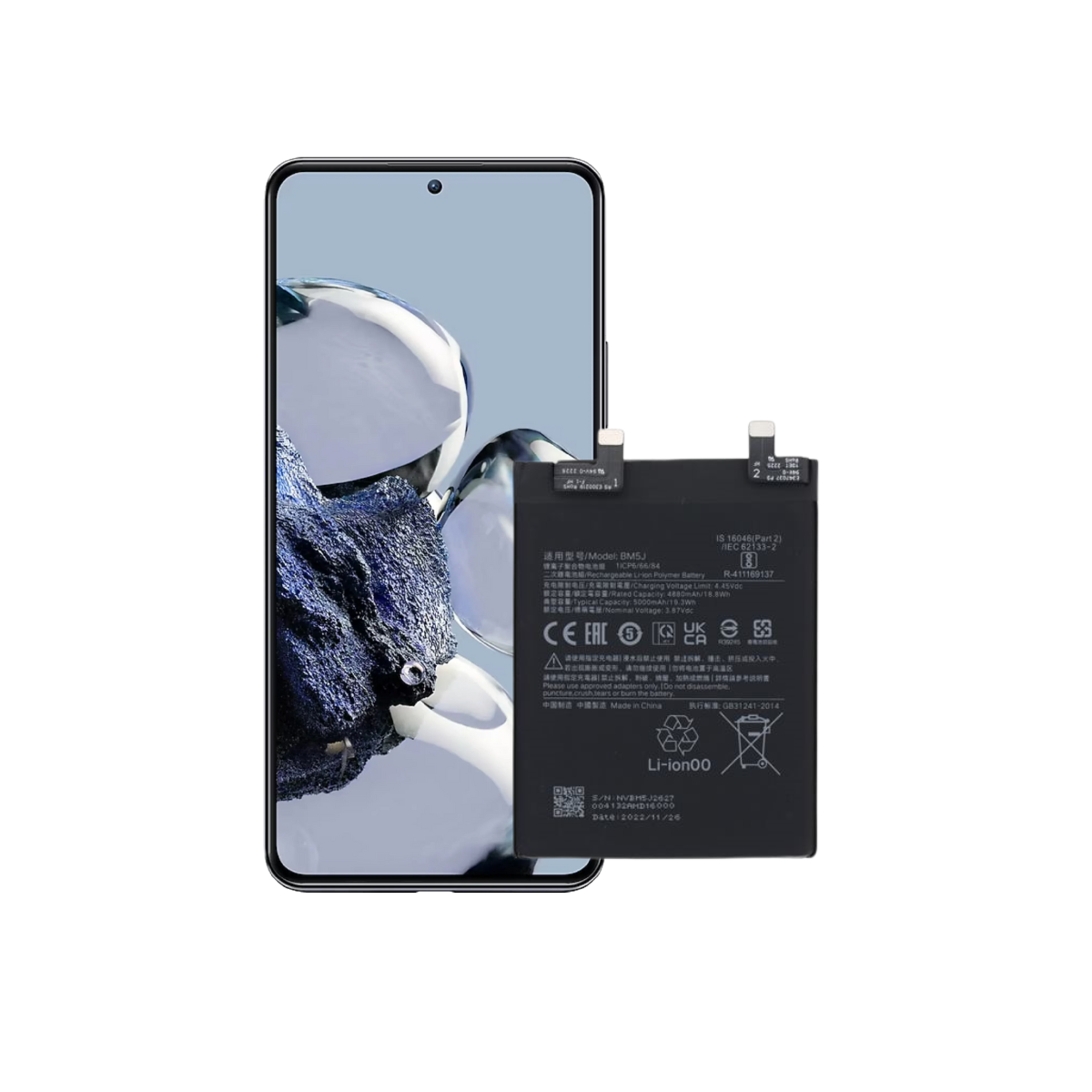 Bateria Para Xiaomi 12T - 12T Pro Modelo BM5J 5000 Mah 1