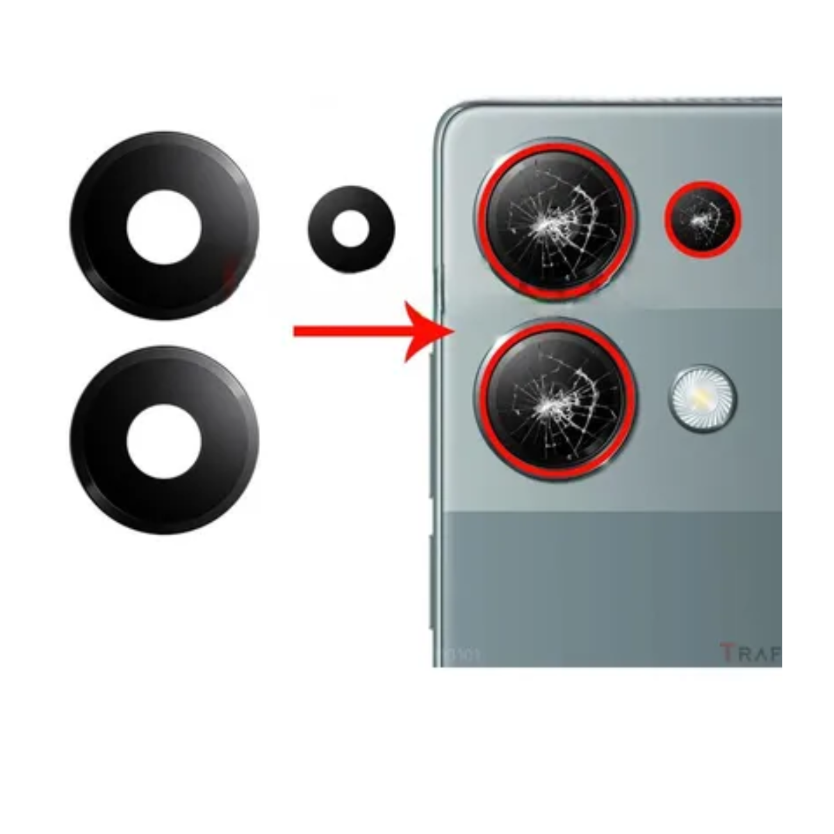 Lente Cámara Trasera Para Xiaomi Redmi Note 13 Pro 4G Repuesto 4