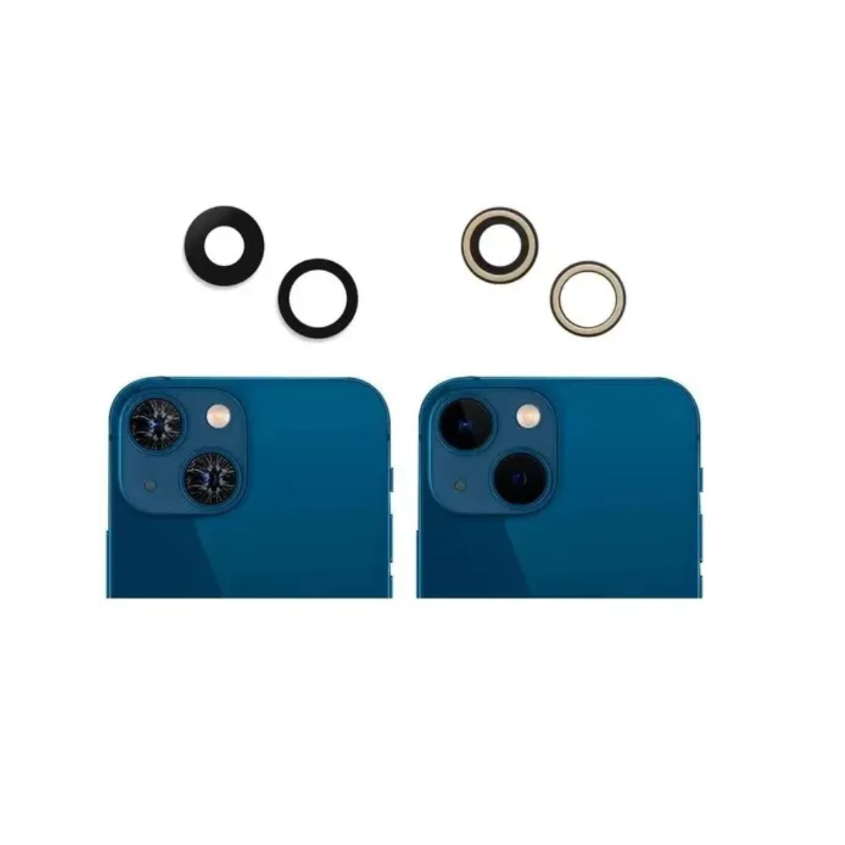 Mica Lente Cámara Trasera IPhone 13 - 13 Mini Repuesto 2