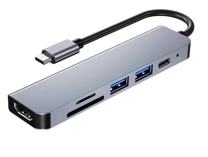 Adaptador Usb Hub Hdmi Tipo C 6 En 1 1