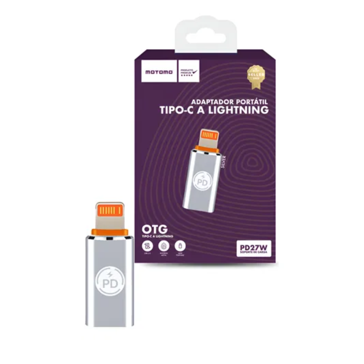 Adaptador Otg Motomo Tipo C A Lightning, 27w 2
