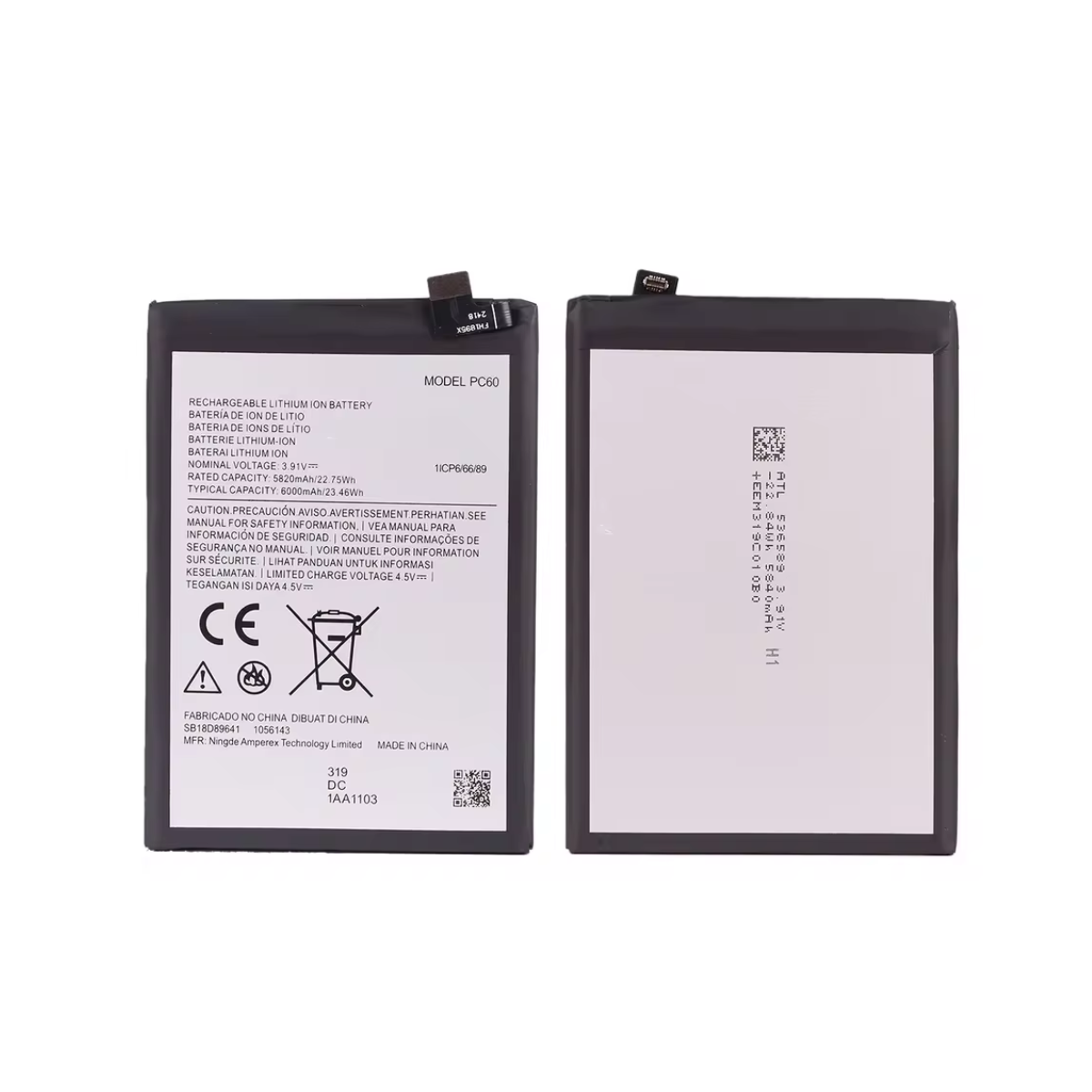 Batería Compatible Con Motorola G54 5g Modelo Pc60 6000 Mah 2