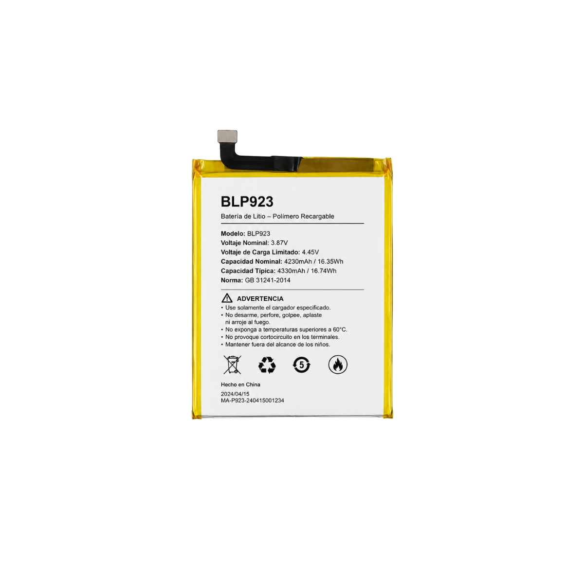 Bateria Oppo A58 5G Modelo BPL923 5.000 Mah 2