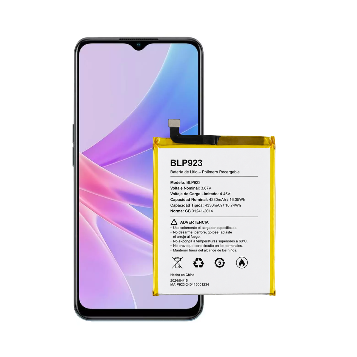 Bateria Oppo A58 5G Modelo BPL923 5.000 Mah 1