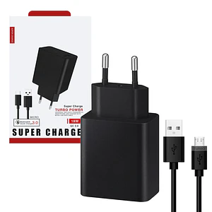Cargador Turbo Power Para Motorola + Cable Micro Usb