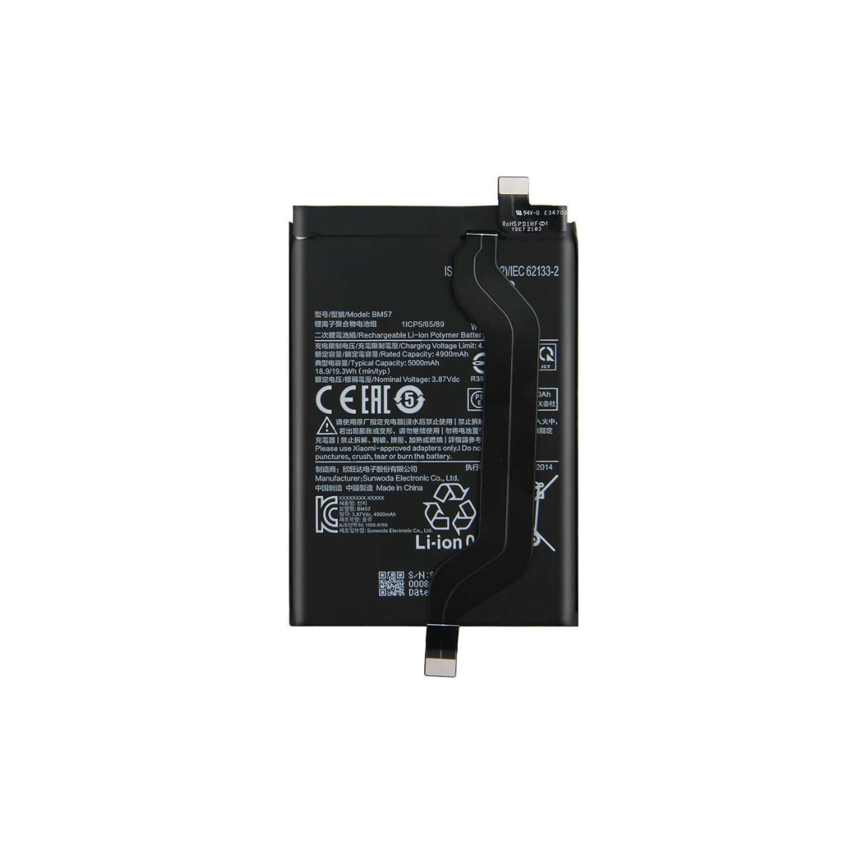 Bateria Xiaomi Redmi Note 10 Pro 5G Modelo BM57 5000 Mh 4