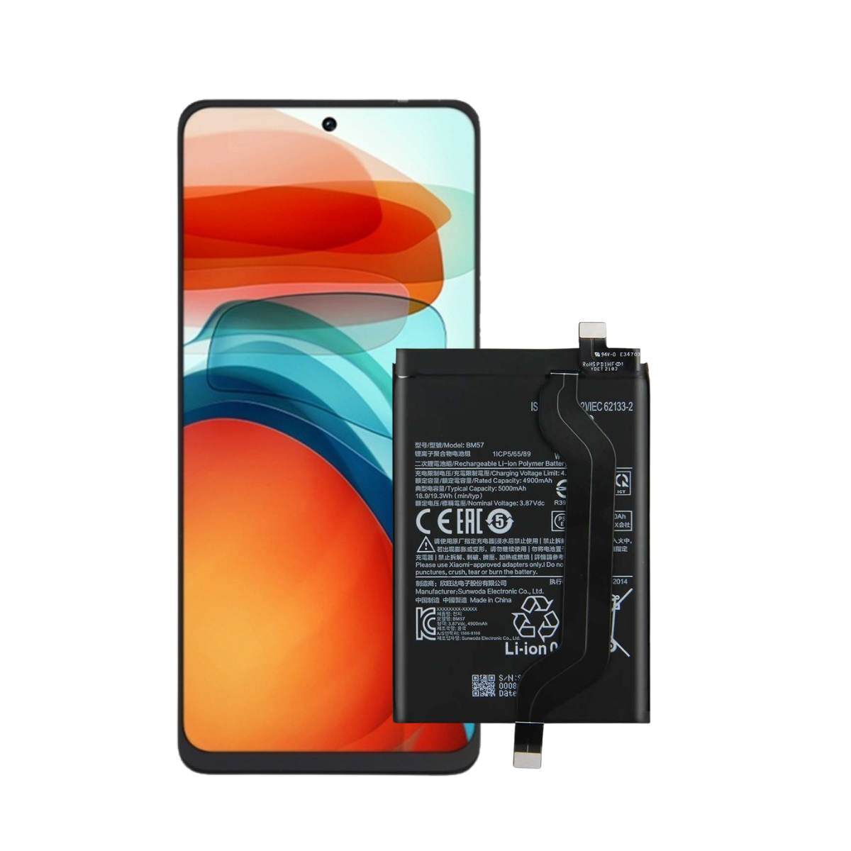Bateria Xiaomi Redmi Note 10 Pro 5G Modelo BM57 5000 Mh 1