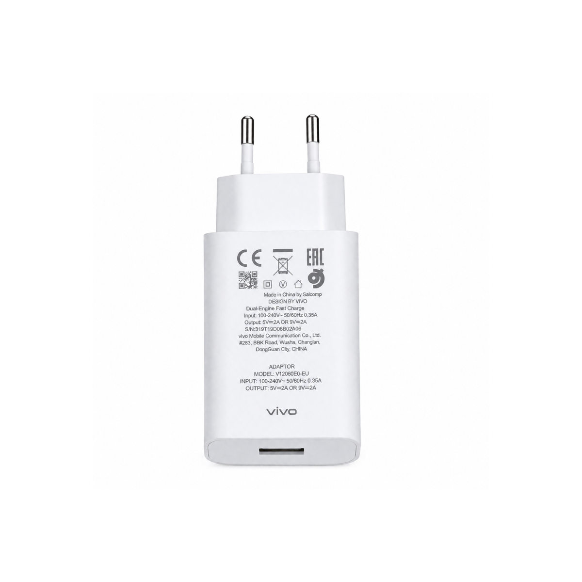 Cargador Original Vivo 10W + Cable Tipo C 6