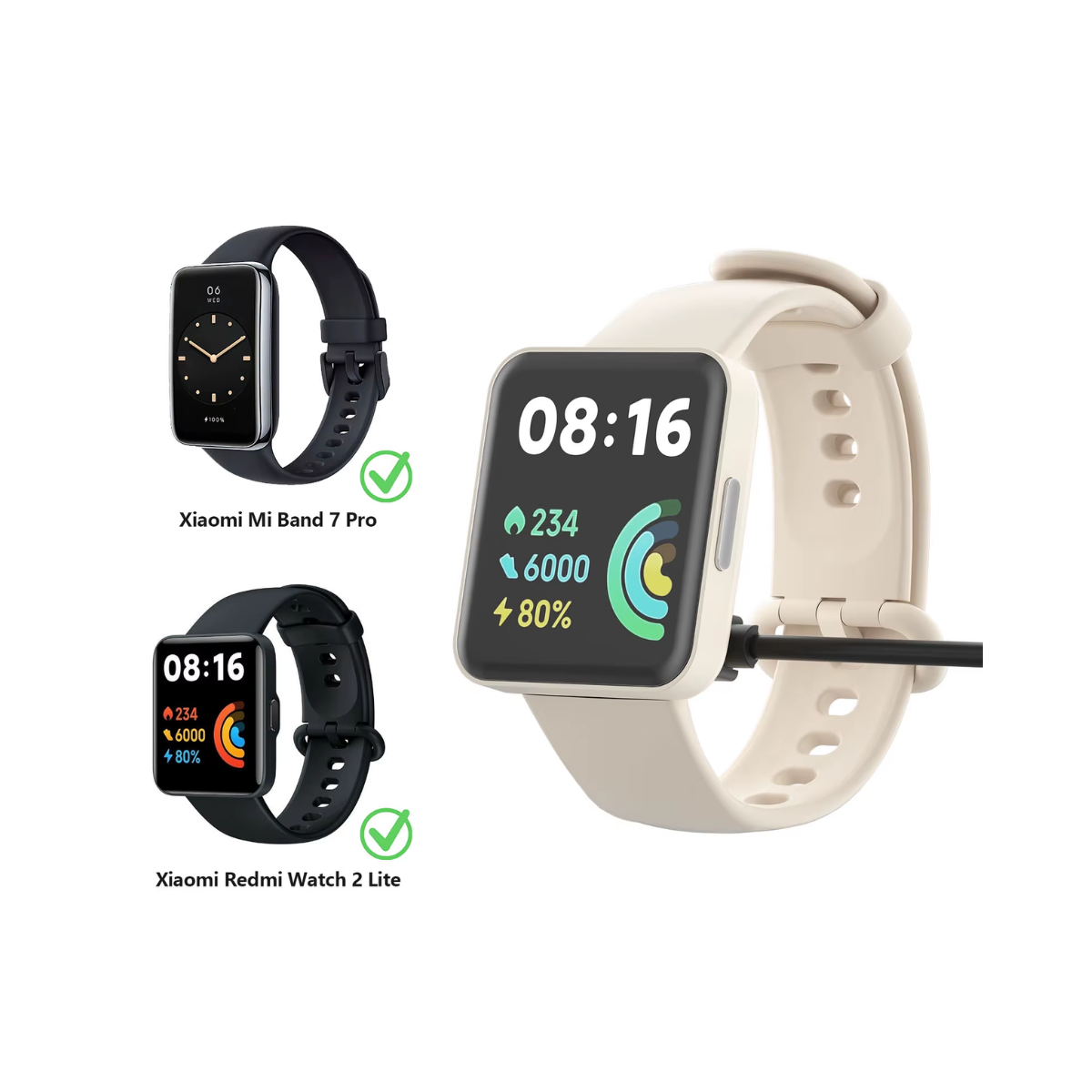 Cable Cargador Magnético Para Xiaomi Poco Watch USB-C 3