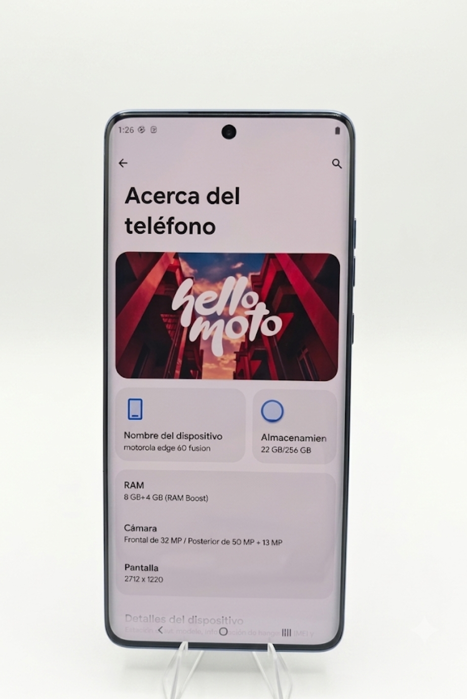 Celular Moto Edge 60 Fusion de 2565GB 2