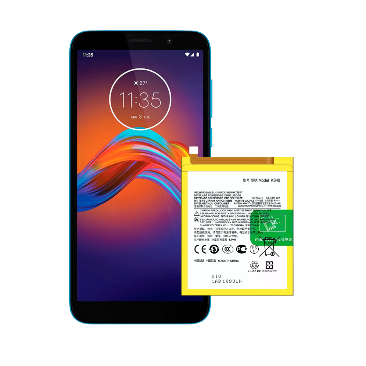 Bateria Motorola E6 Play - E6S - E6i KS40 3000 Mah 1
