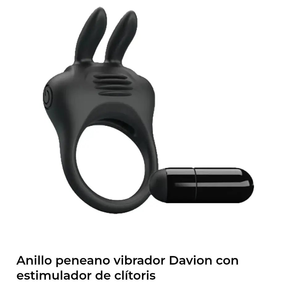 Anillo peneano vibrador davion con estimulador de clitoris 1