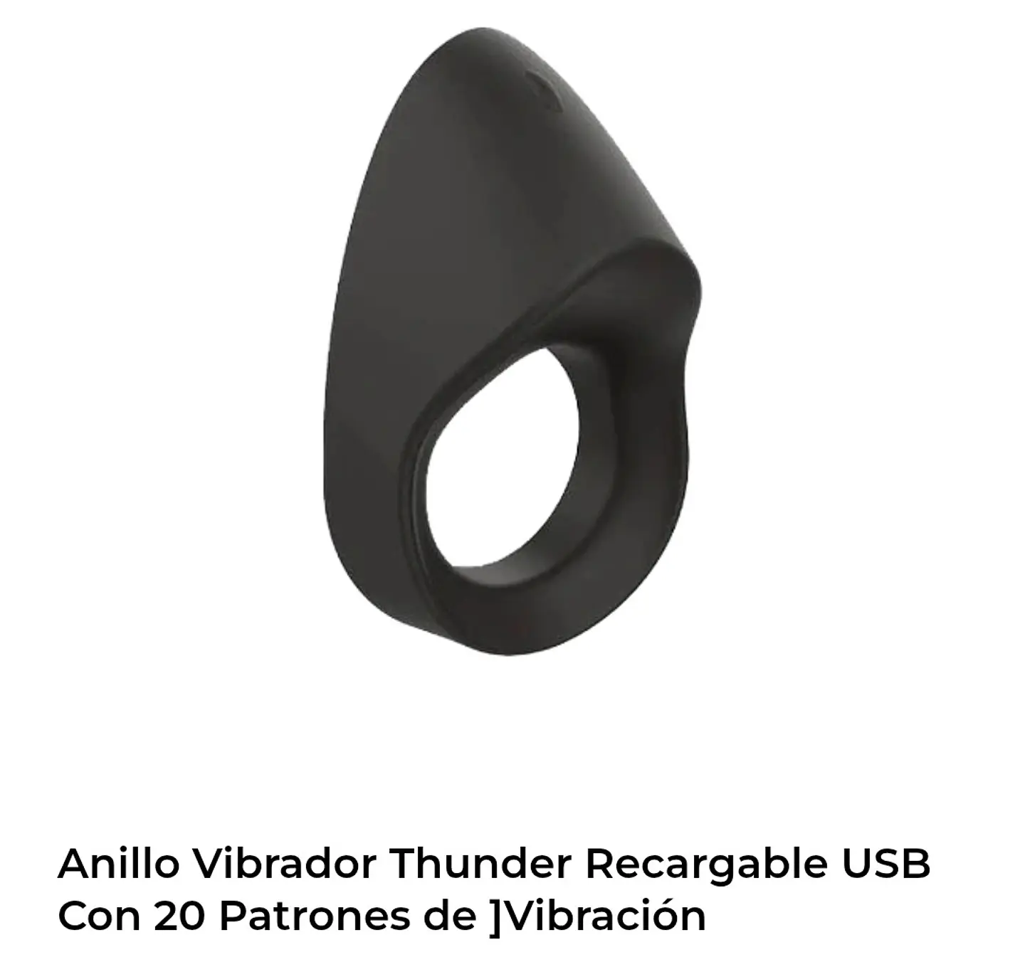 Anillo vibrador thunder recargable usb con 20 patrones de vibracion 1