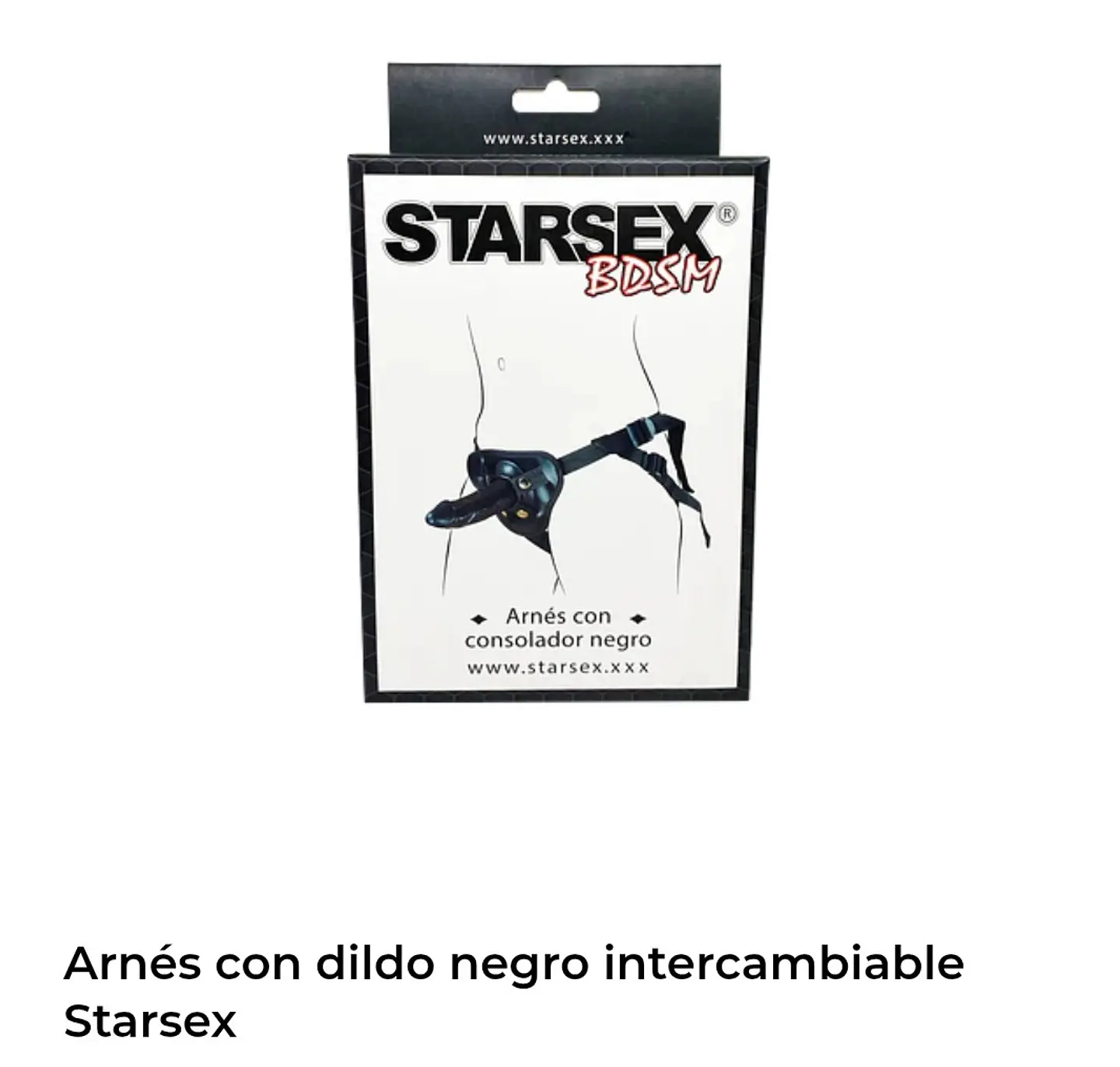 Arnés con dildo negro intercambiable starsex 1
