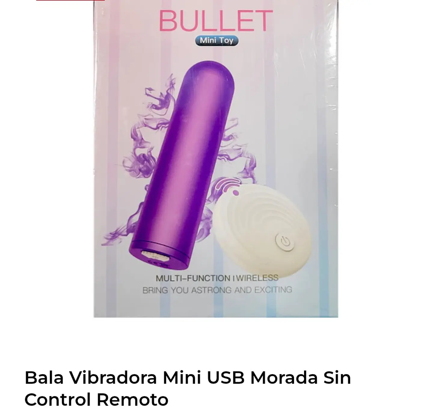 Bala vibradora mini usb morada sin control remoto 1