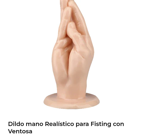 Dildo mano realístico para fisting con ventosa