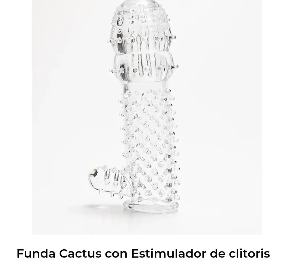 Funda cactus con estimulador de clítoris 1