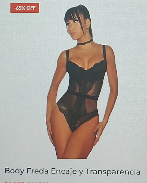 Body freda encaje y transparencia