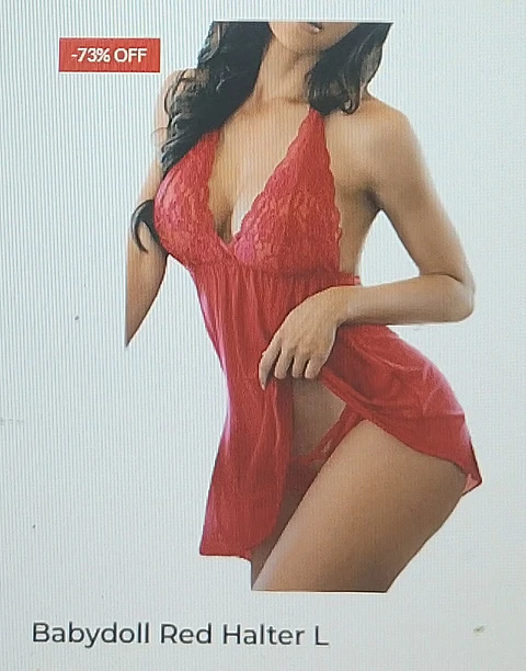 Babydoll red halter Talla L