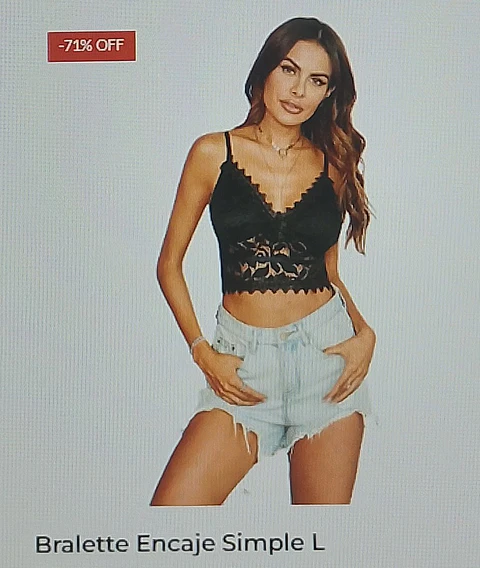Bralette encaje simple Talla L