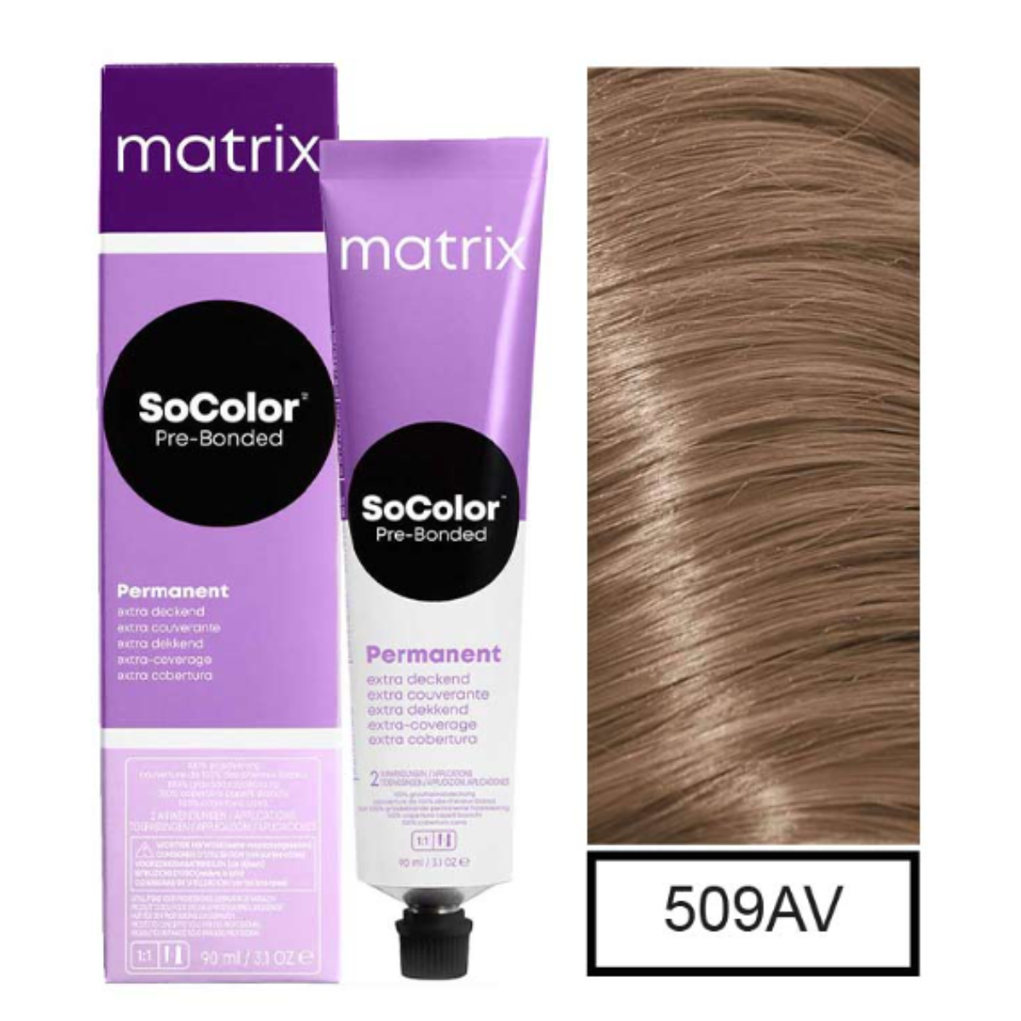 TINTURA MATRIX SOCOLOR PRE BONDED 509AV 90ML 509.12 EXTRA COBERTURA RUBIO MUY CLARO CENIZA VIOLETA