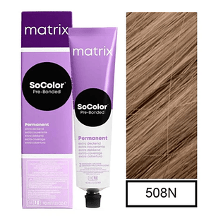 TINTURA MATRIX SOCOLOR PRE BONDED 508N 90ML 508.0 RUBIO CLARO NATURAL EXTRA COBERTURA