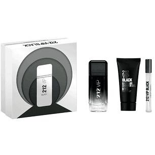 Estuche 212 Vip Black Carolina Herrera Edp 100Ml+10Ml Mini+100Ml S/G Hombre