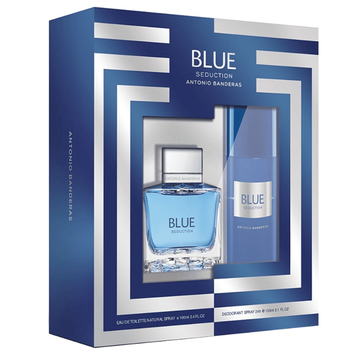 Estuche Blue Seduction Antonio Banderas Edt 100 + 150Ml Deo Hombre 1