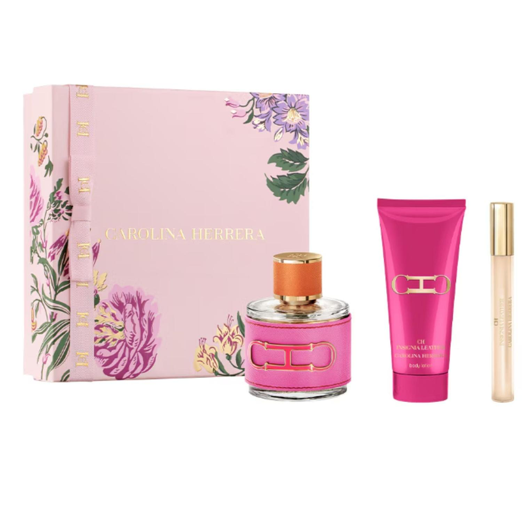 Estuche Carolina Herrera Insignia Leather Edp 100Ml + 10Ml + 100Ml B/L Mujer 1