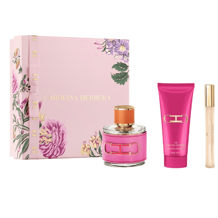 Estuche Carolina Herrera Insignia Leather Edp 100Ml + 10Ml + 100Ml B/L Mujer 1