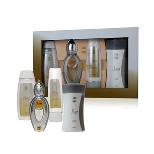 Estuche Wisal Ajmal 50ML+200ML S/G+100ML B/L+80g Body Powder