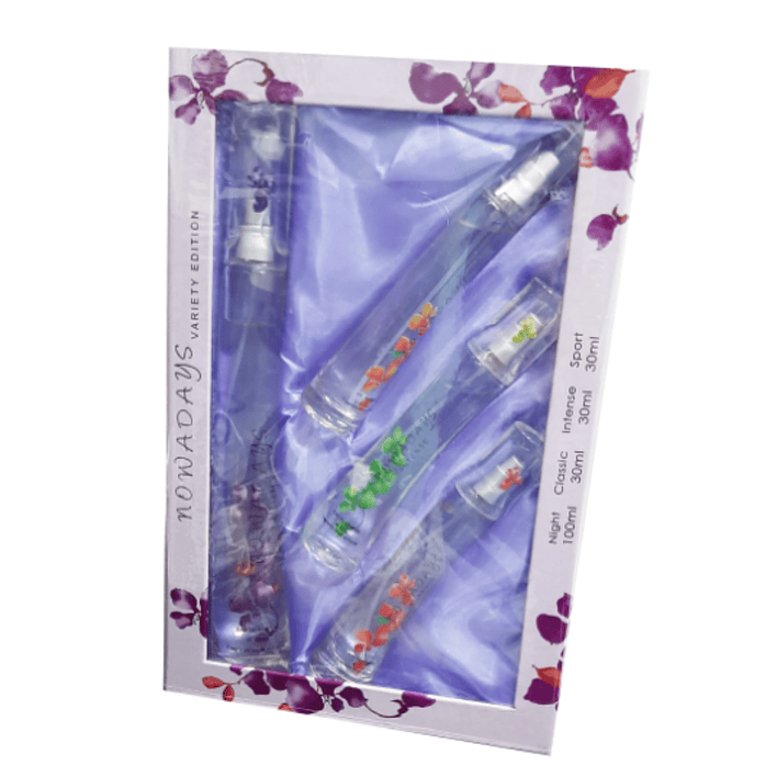 ESTUCHE NOW DAYS FLOWER NIGHT 100ML+30ML CLASSIC+30ML INTENSE+ 30ML SPORT 1
