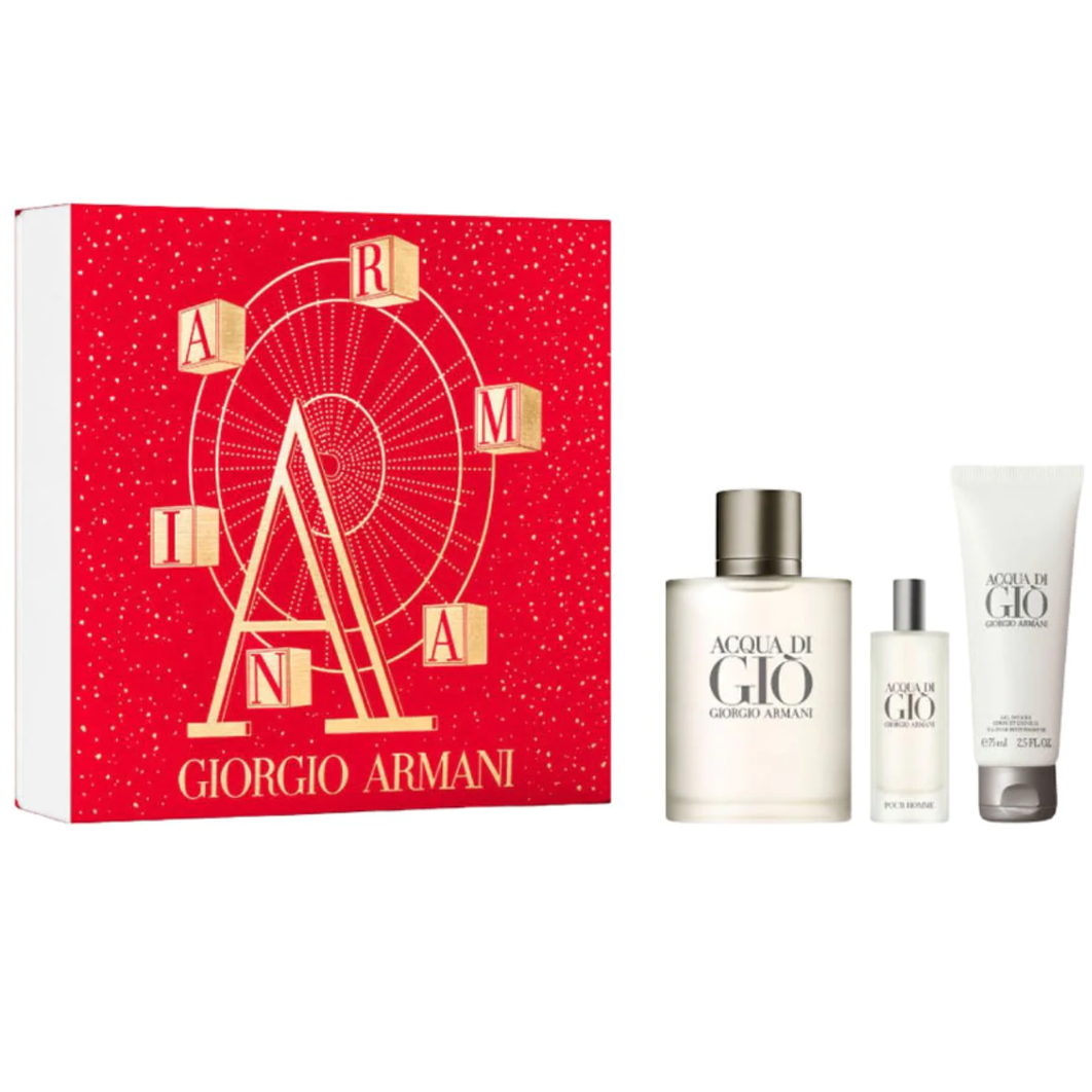 Estuche Rojo Acqua Di Gio Armani Edt 100ml + 15ml +75ml Hombre 1