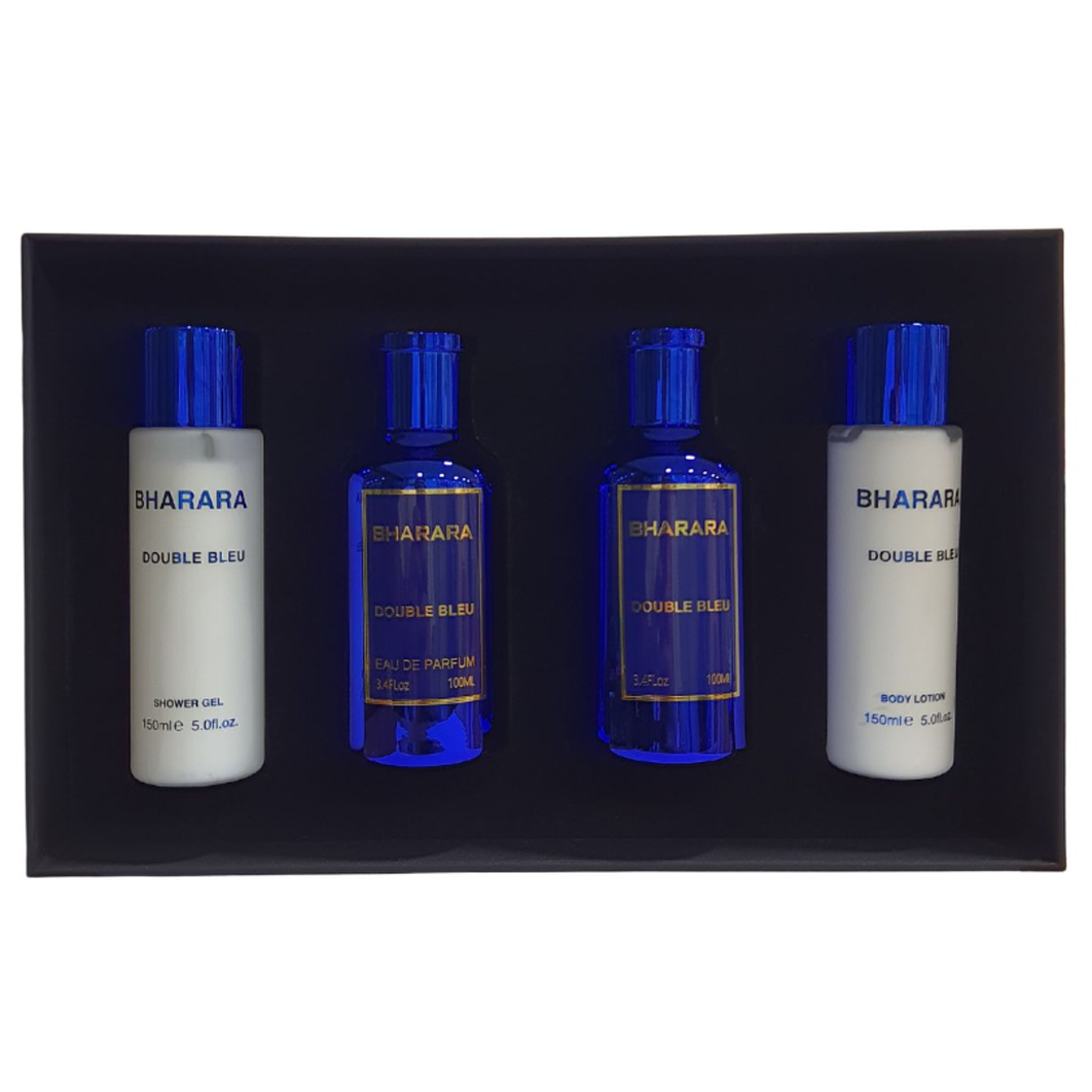 Estuche Bharara Double Bleu Edp 100Ml+150Ml B/L+100Ml A/S+150Ml S/G Hombre 1