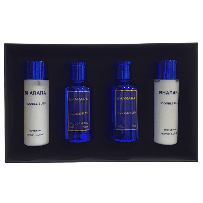 Estuche Bharara Double Bleu Edp 100Ml+150Ml B/L+100Ml A/S+150Ml S/G Hombre 1